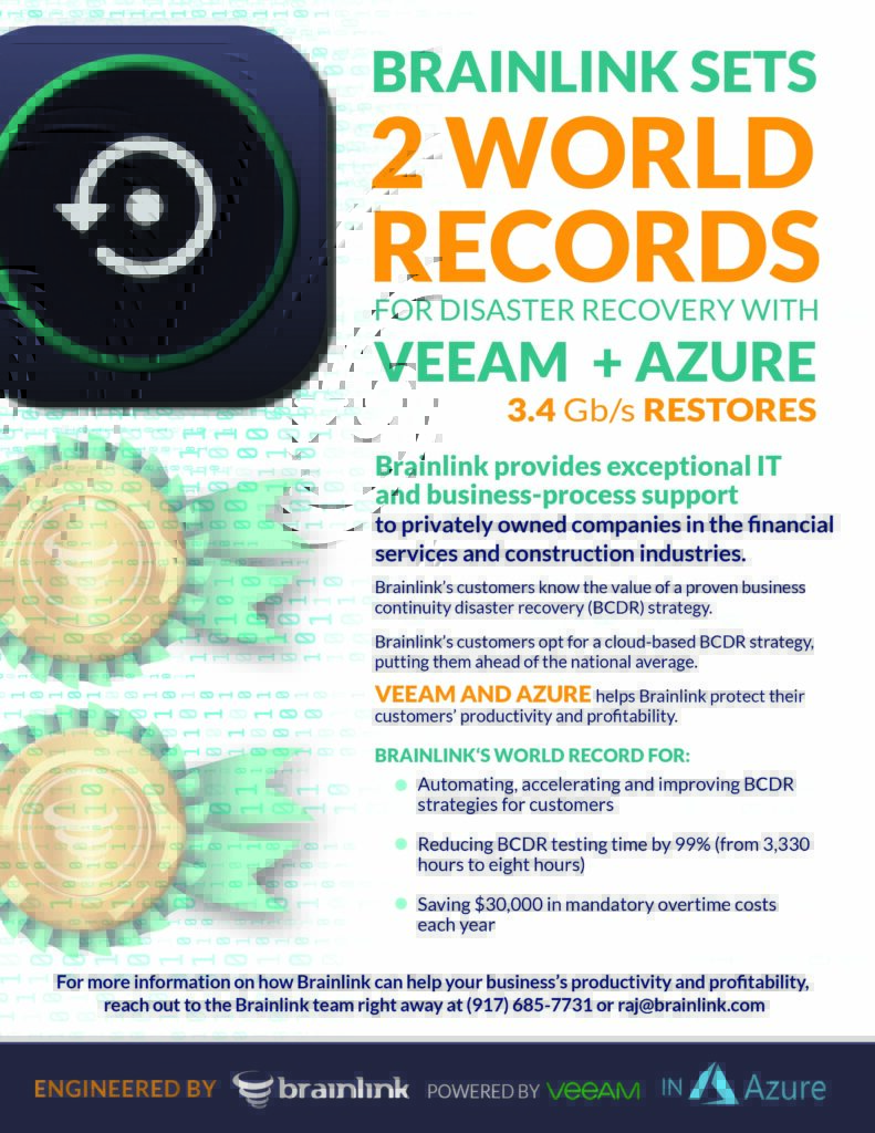 Brainlink sets 2 world records with Veeam