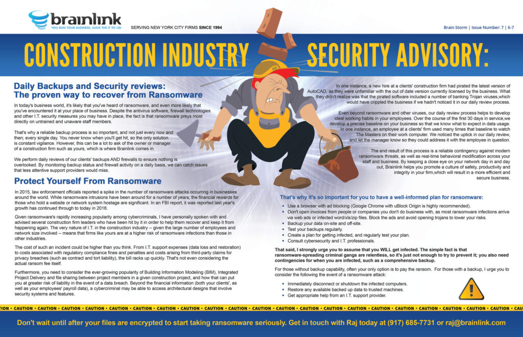 CyberSecurity For Contractors Construction Firms